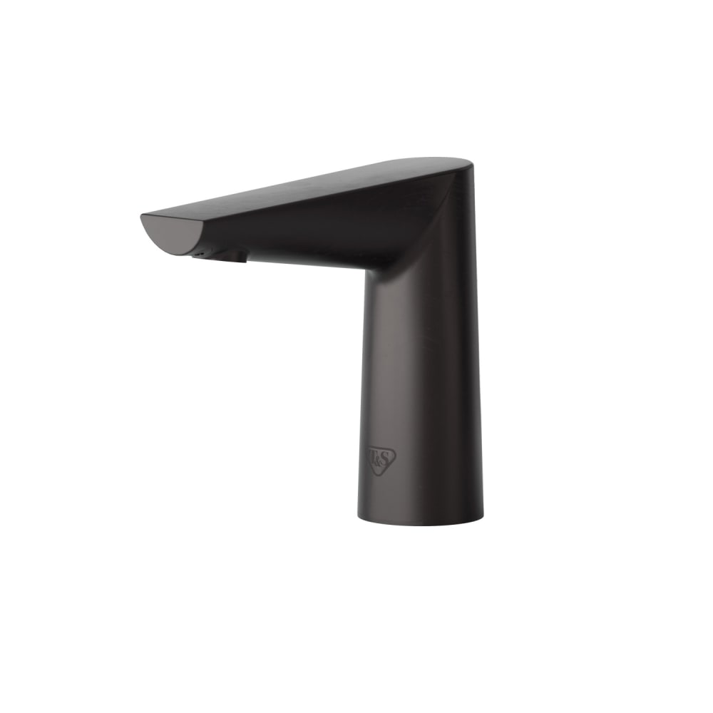 T&S ECW-3162-MB WaveCrest Deck Mount Electronic Faucet - Single Hole, Fixed Spout, Battery Operated, Matte Black