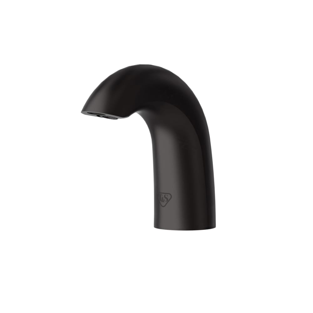 T&S ECW-3172-MB WaveCrest Deck Mount Electronic Faucet - Single Hole, Fixed Spout, Battery Operated, Matte Black