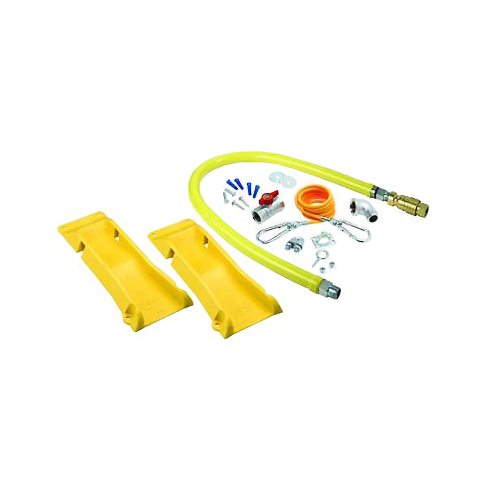 T&S HG-4D-48K-PS 48" Gas Appliance Connector w/ Quick Disconnect & Posi-Set Devices - Stainless Steel, 3/4" NPT