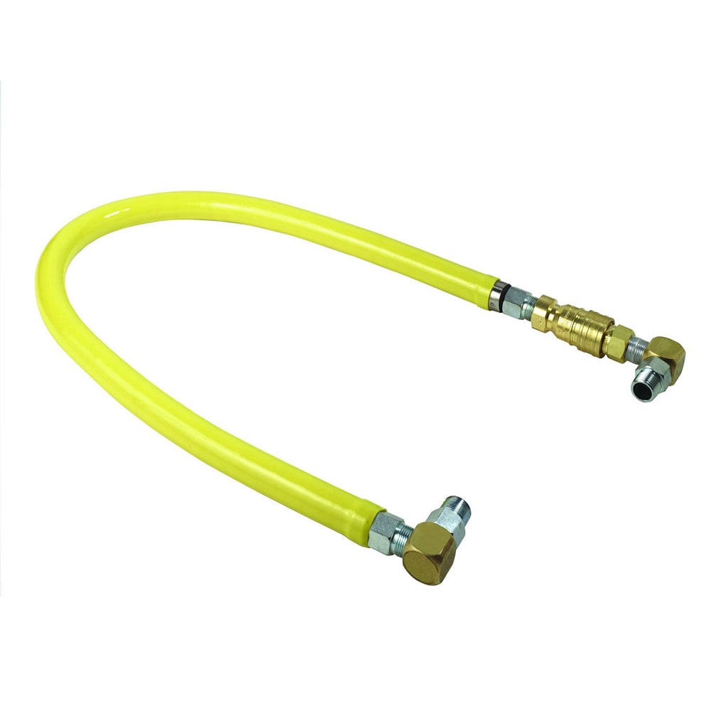 T&S HG-4D-48S-QSC 48" SwiveLink Gas Hose w/ Quick Disconnect & Restraining Cable - 3/4" NPT