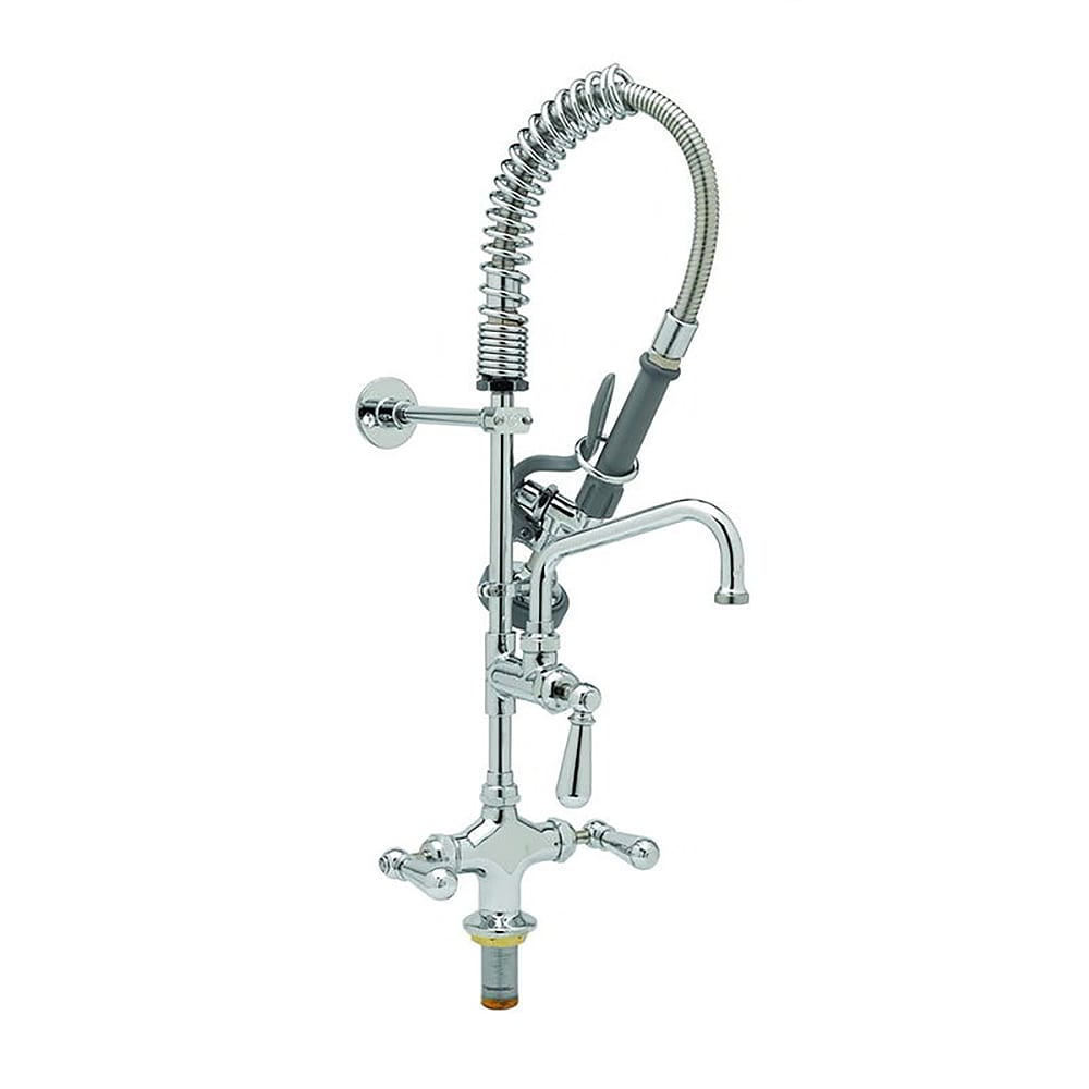 T&S MPZ-2DCN-06 24 13/16"H Deck Mount Pre Rinse Faucet - 1.15 GPM, Base with Nozzle