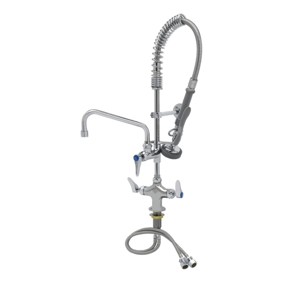 T&S MPZ-2DLN-08-CRF Deck Mount Pre Rinse Unit w/ 18" Hose & Lever Handles