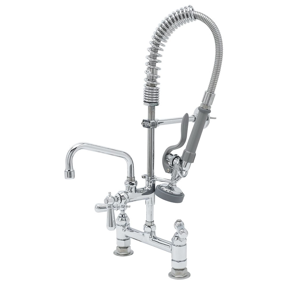 T&S MPZ-8DCN-06 24 9/16"H Deck Mount Pre Rinse Faucet - 1.15 GPM, Base with Nozzle