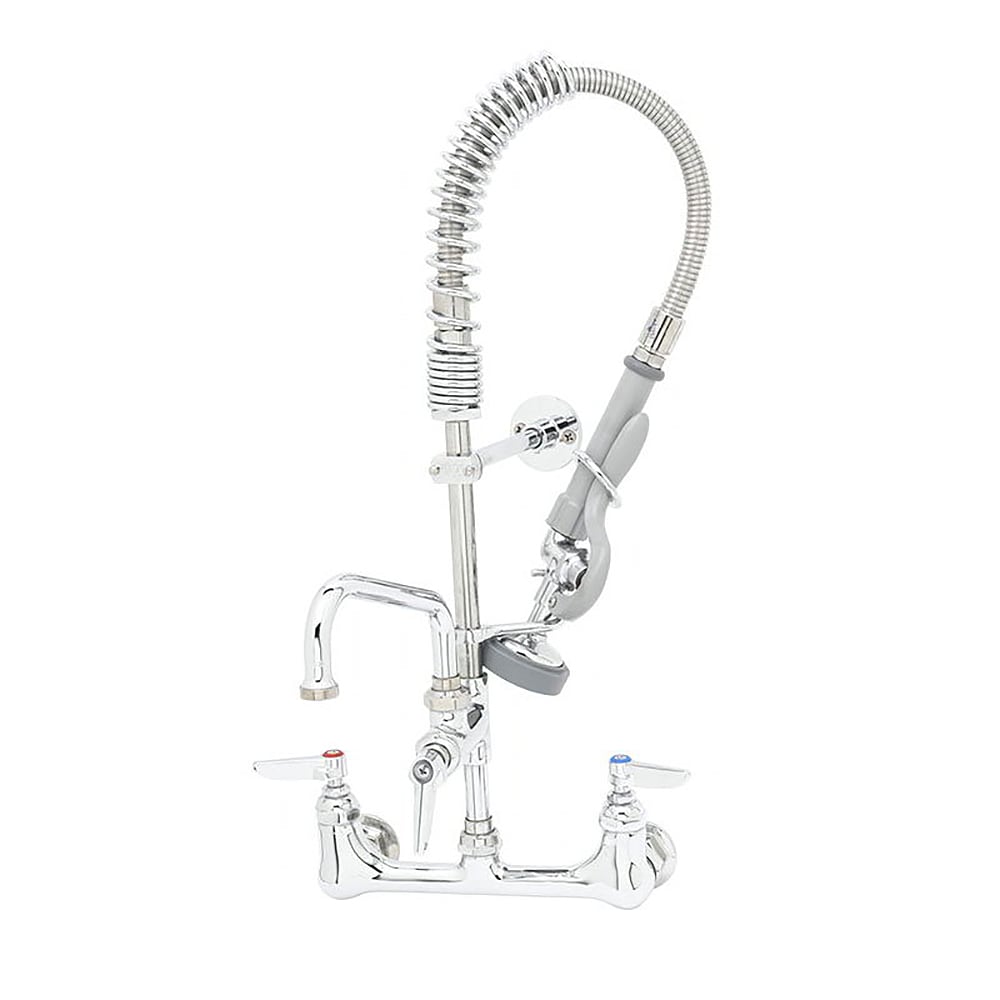 T&S MPZ-8WLN-06 22"H Wall Mount Pre Rinse Faucet - 1.15 GPM, Base with Nozzle