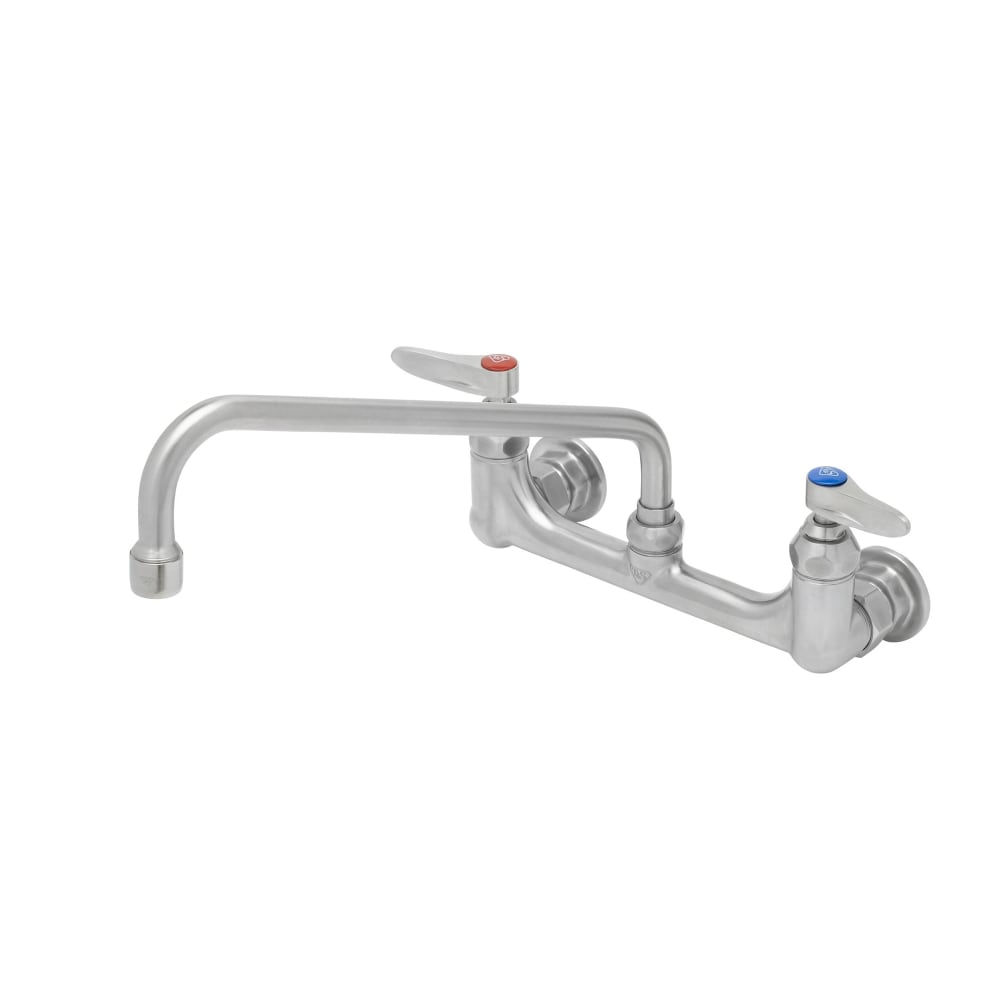 T&S S-0231 Splash Mount Faucet - 12" Swing Spout, 8" Centers