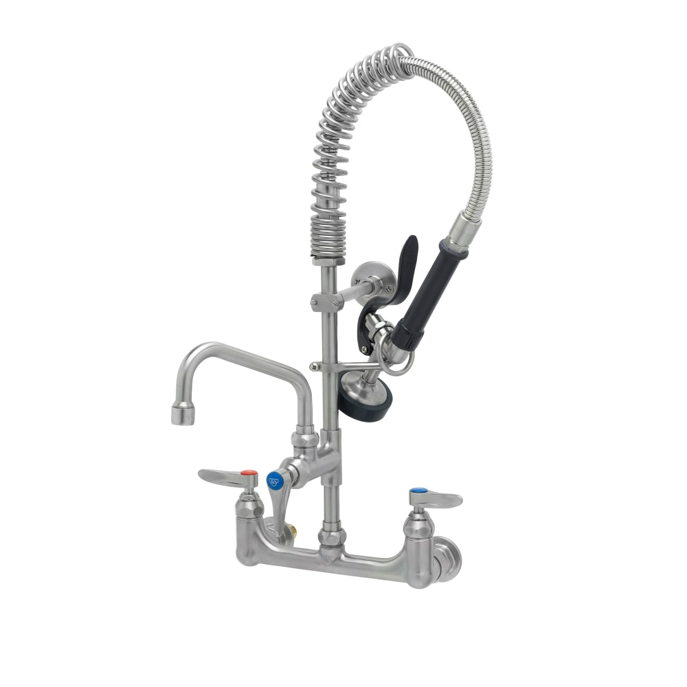T&S SMPK-8WLN-06 22 1/8"H Wall Mount Pre Rinse Faucet - 1.15 GPM, Base with Nozzle
