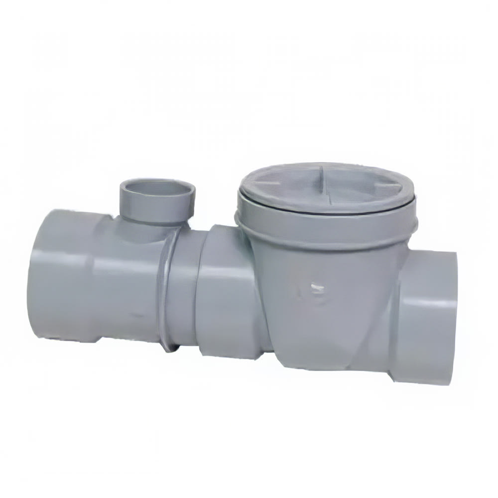 Canplas 3933125AT 3" Threaded Format Flow Control w/ Fittings - 25 GPM, Gray