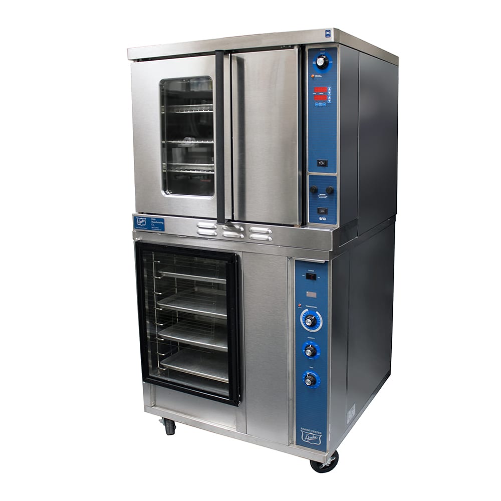 Duke 613-G3XX/PFB-2 Single Full Size Natural Gas Convection Oven w/ Proofer Base - 46,000 BTU