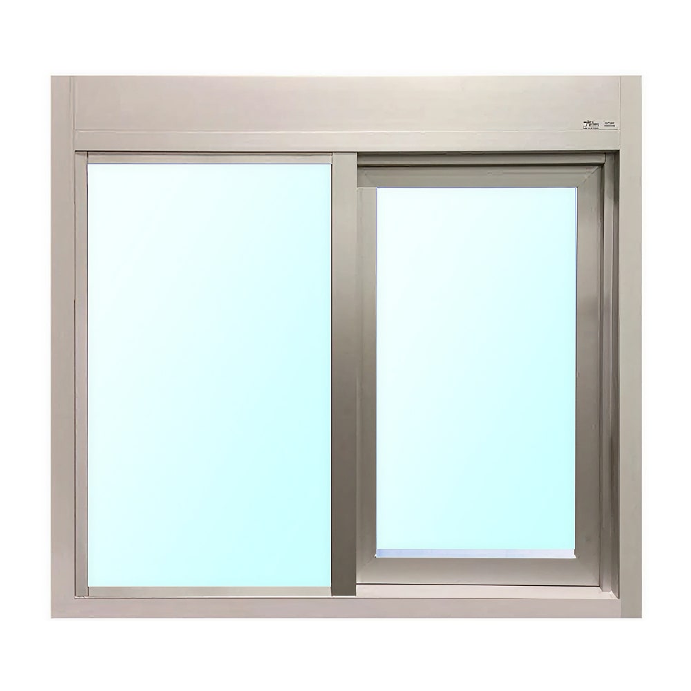 Ready Access 60011112 Model 600 47 1/2"W x 43 1/2"H Silver Right-to-Left Manual Drive-Thru Window