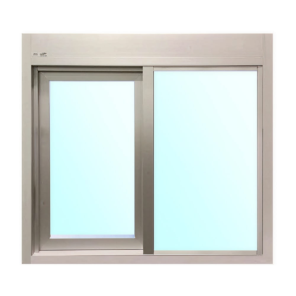 Ready Access 60011122 Model 600 47 1/2"W x 43 1/2"H Silver Left-to-Right Manual Drive-Thru Window