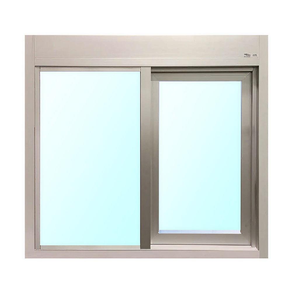 Ready Access 60011312 Model 600 47 1/2"W x 43 1/2"H Silver Right-to-Left Manual Drive-Thru Window