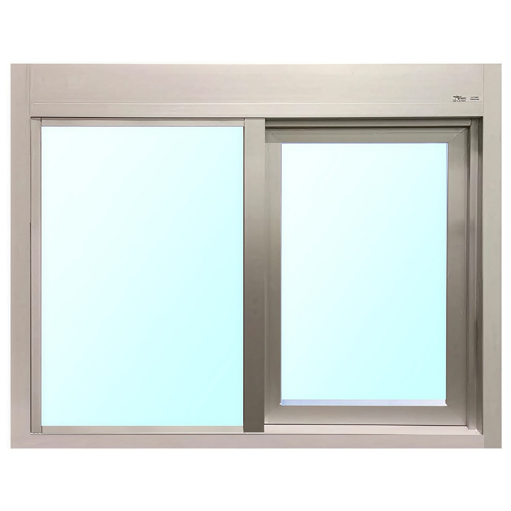 Ready Access 60021112 Model 600 47 1/2"W x 35 3/4"H Silver Right-to-Left Manual Drive-Thru Window