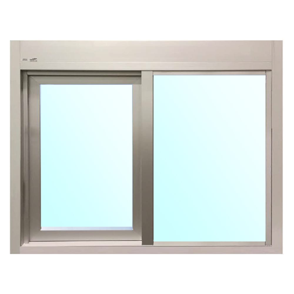 Ready Access 60021122 Model 600 47 1/2"W x 35 3/4"H Silver Left-to-Right Manual Drive-Thru Window
