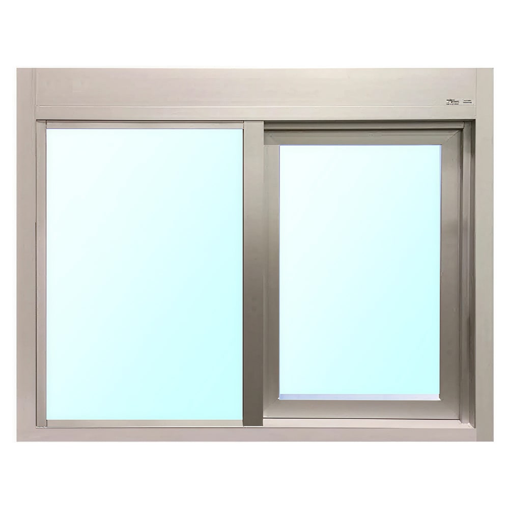 Ready Access 60021312 Model 600 47 1/2"W x 35 3/4"H Silver Right-to-Left Manual Drive-Thru Window