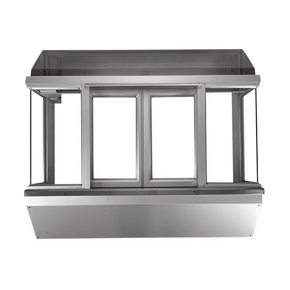 Ready Access 65153302 Model BO10 53 1/2"W x 48 3/4"H Silver Bi-Parting Electric Drive-Thru Window