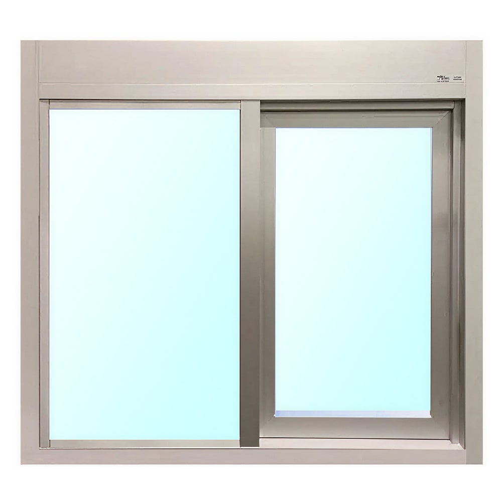 Ready Access 65227512 Model 275 47 1/2"W x 43 1/2"H Silver Right-to-Left Manual Drive-Thru Window