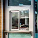 Ready Access 65227512 Model 275 47 1/2"W x 43 1/2"H Silver Right-to-Left Manual Drive-Thru Window thumbnail 2