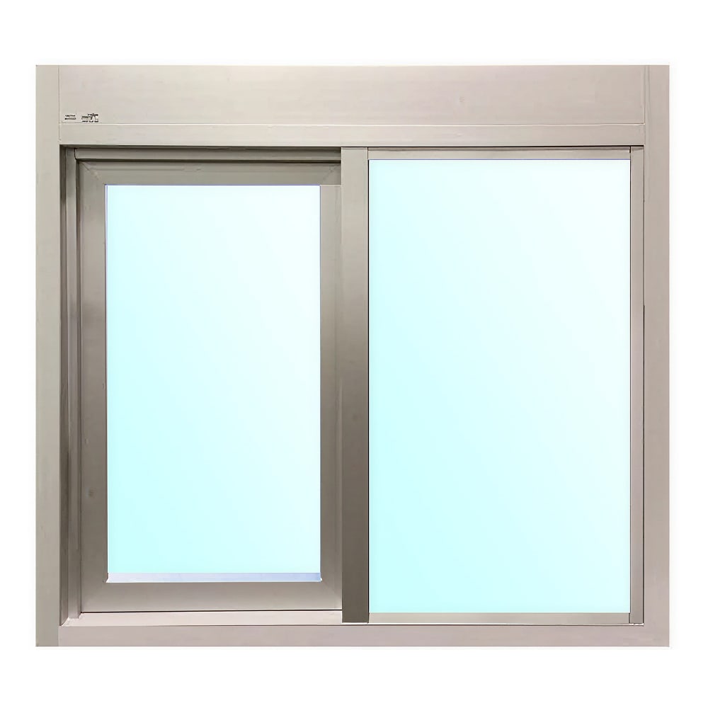 Ready Access 65227522 Model 275 47 1/2"W x 43 1/2"H Silver Left-to-Right Manual Drive-Thru Window