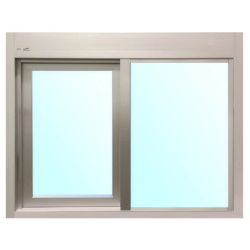 Ready Access 65327522 Model 275 47 1/2"W x 35 3/4"H Silver Left-to-Right Manual Drive-Thru Window