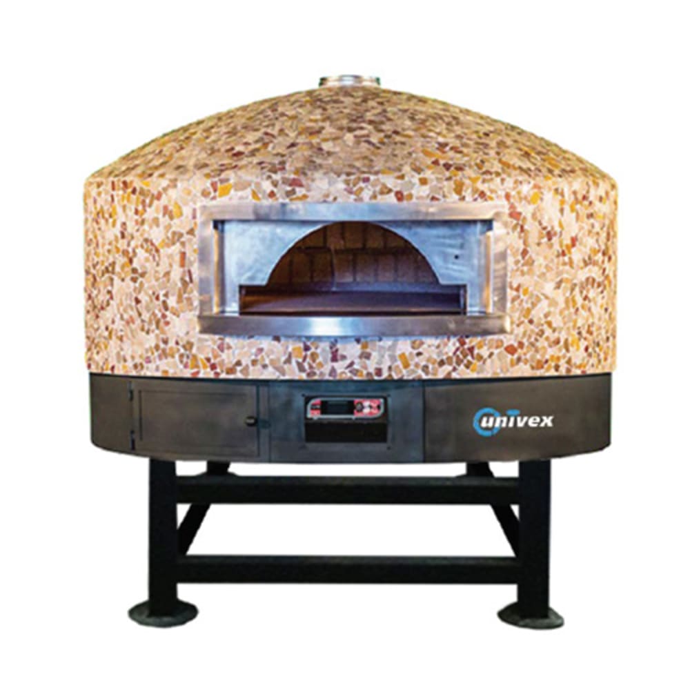 Univex DOME47RT Rotating Pizza Oven w/ (6) 12" Pizza Capacity - Rounded Exterior, Firebrick, Natural Gas