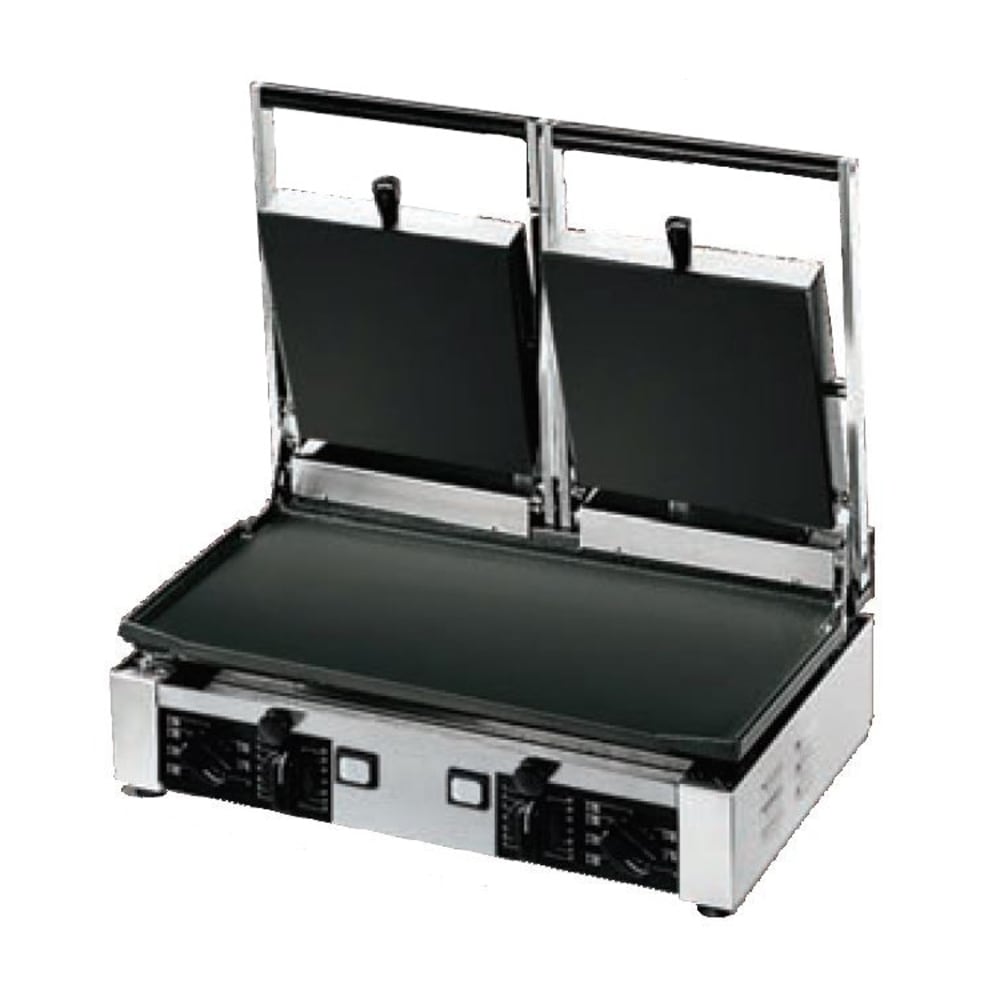 Univex PPRESS2F Double Commercial Panini Press w/ Cast Iron Smooth Plates, 220v/1ph