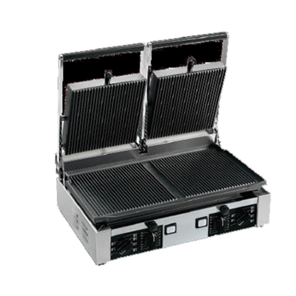Univex PPRESS2R Double Commercial Panini Press w/ Cast Iron Grooved Plates, 220v/1ph