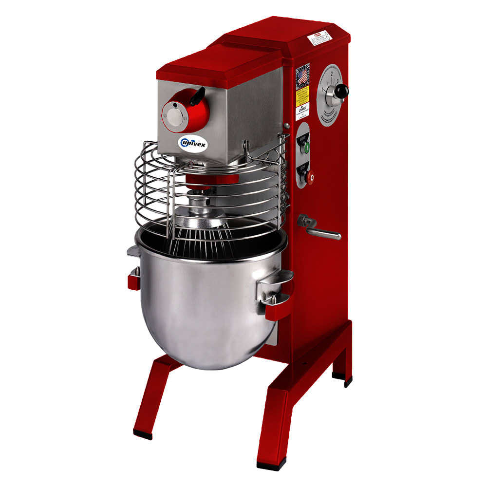 Univex SRM20+-RED 20 qt Planetary Mixer - Countertop, 1/2 HP, National Red, 115v