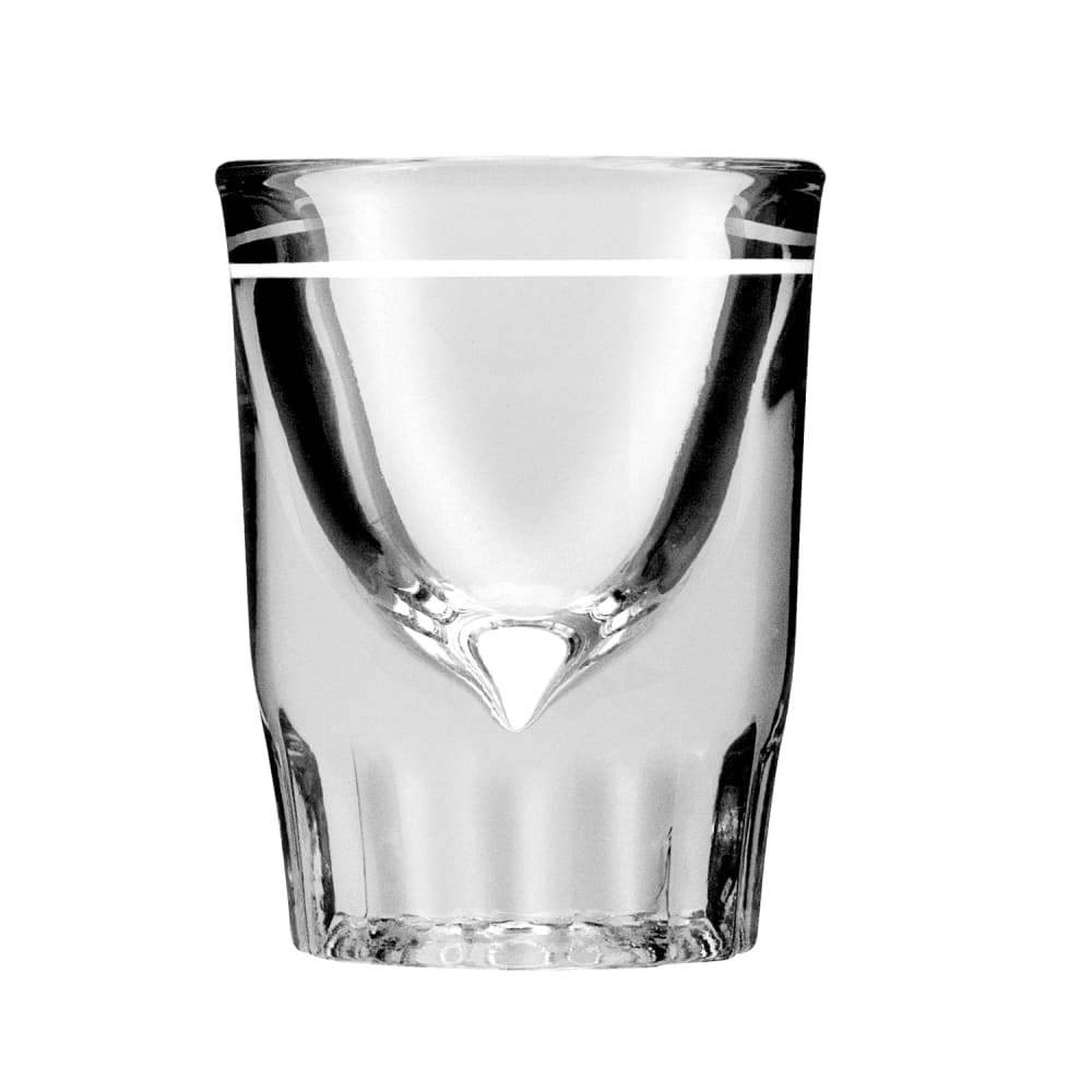 Anchor Hocking 1 1/2 oz Whiskey Shot Glass with 3/4 oz Cap Line (5281/931U)