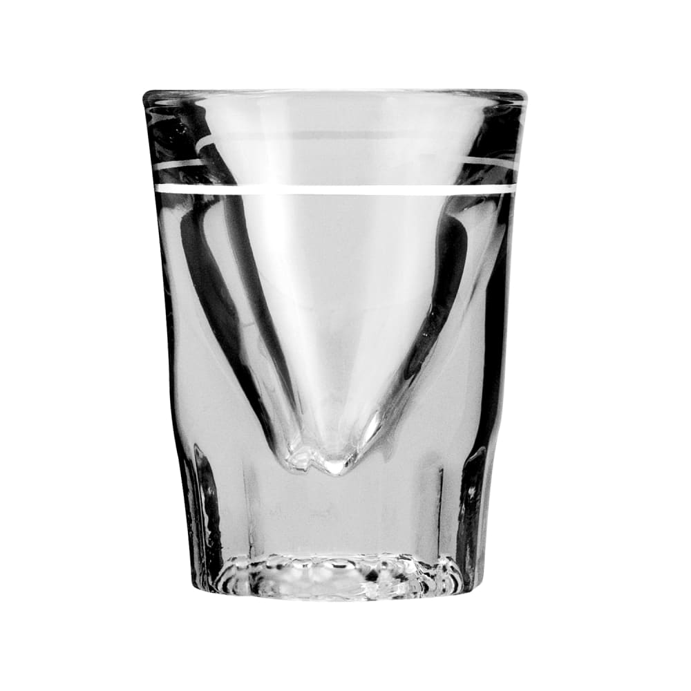 Anchor Hocking 1 1/2 oz Whiskey Shot Glass with 7/8 oz Cap Line (5281/932U)