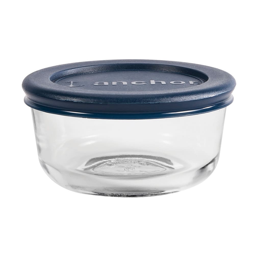 Anchor Hocking 1 cup Kitchen Storage Bowl w/ Blue Lid (85905L20)