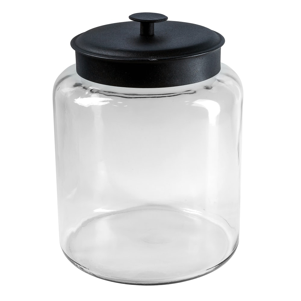 Anchor Hocking 2 1/2 gallon Modern Montana Jar, Black Metal Cover (88908AHG17)