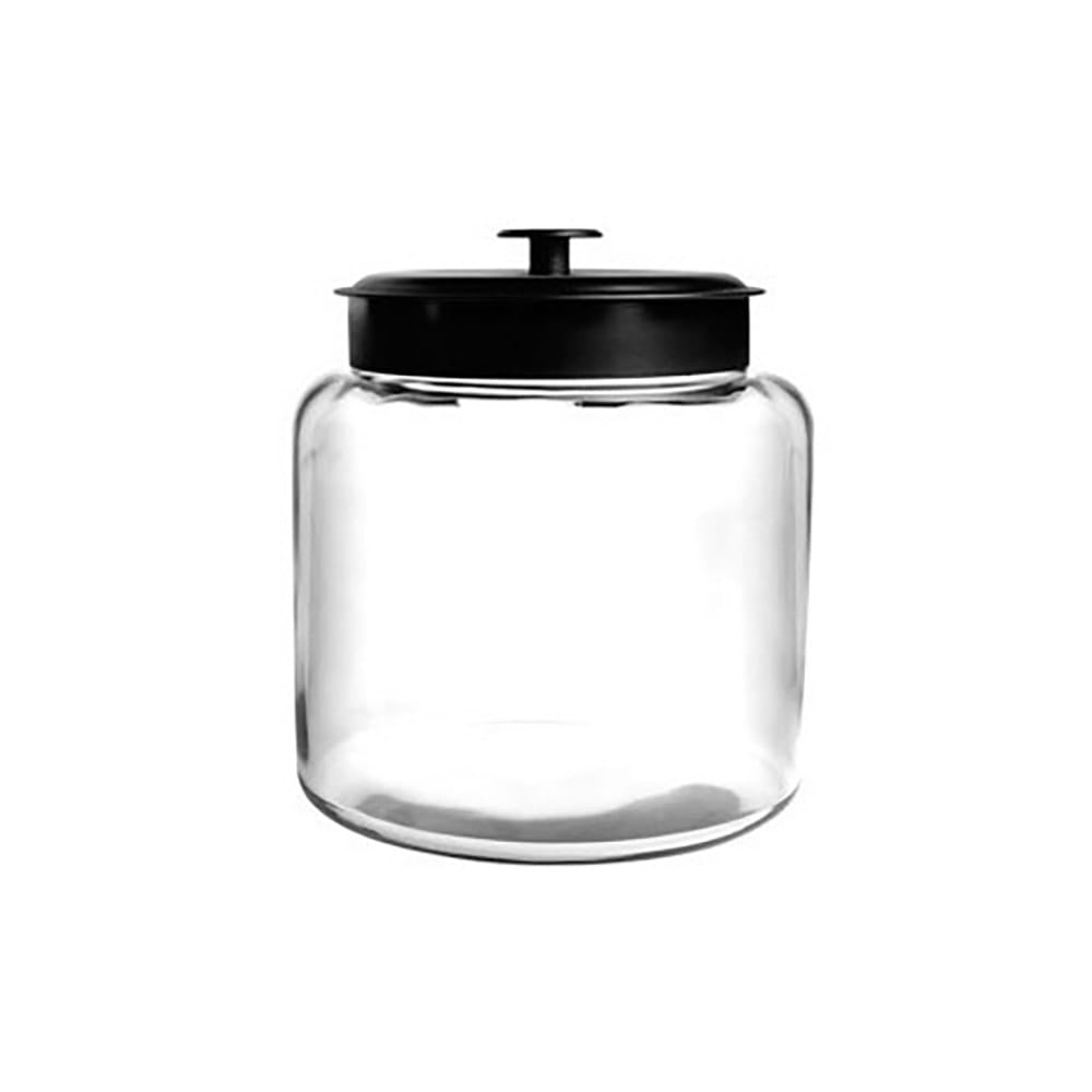Anchor Hocking 48-oz Mini Montana Jar w/ Black Metal Cover (96710AHG17)