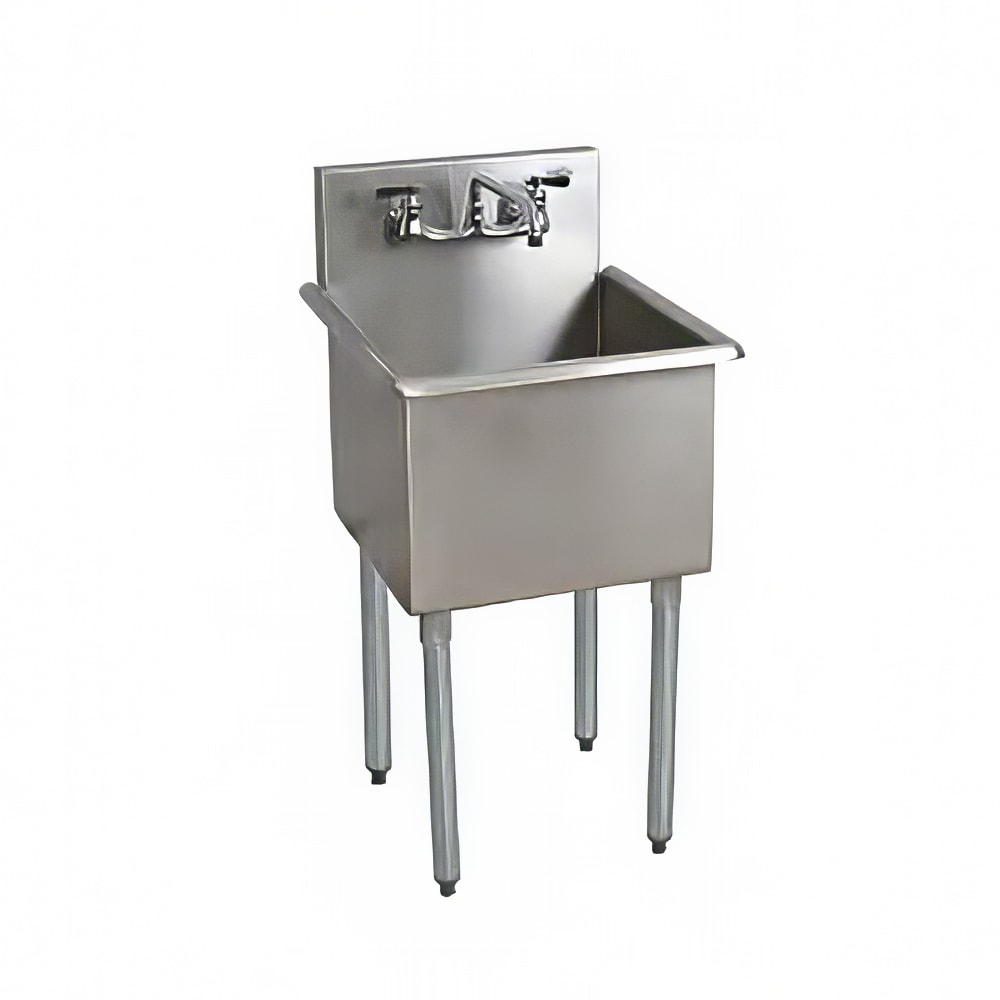 Splash 21" 1 Compartment Sink w/ 18"L x 21"W Bowl, 14" Deep (CS-1-18-21-14-BS8)