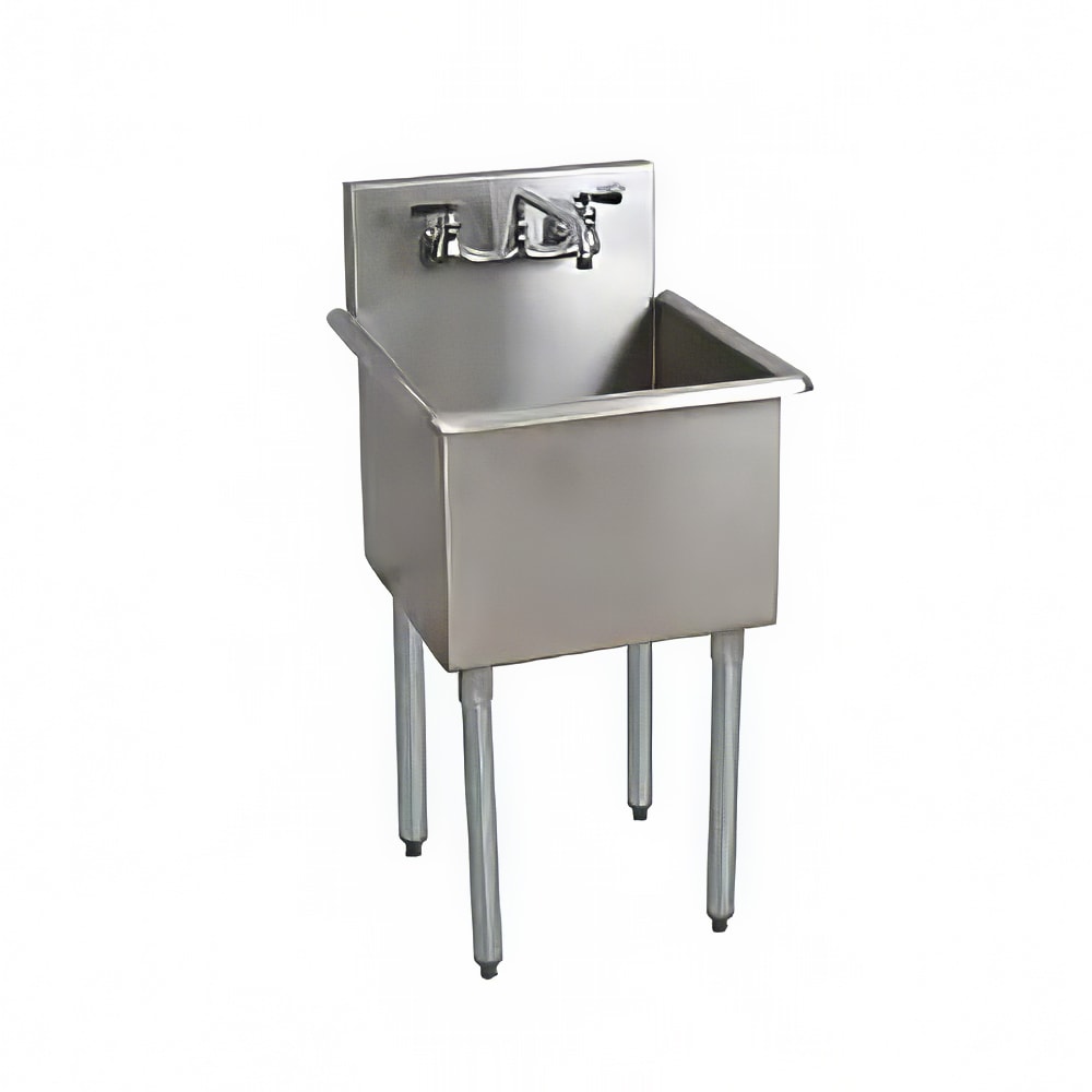 BK Resources BK8BS-1-24-14 27" 1 Compartment Sink w/ 24"L x 24"W Bowl, 14" Deep