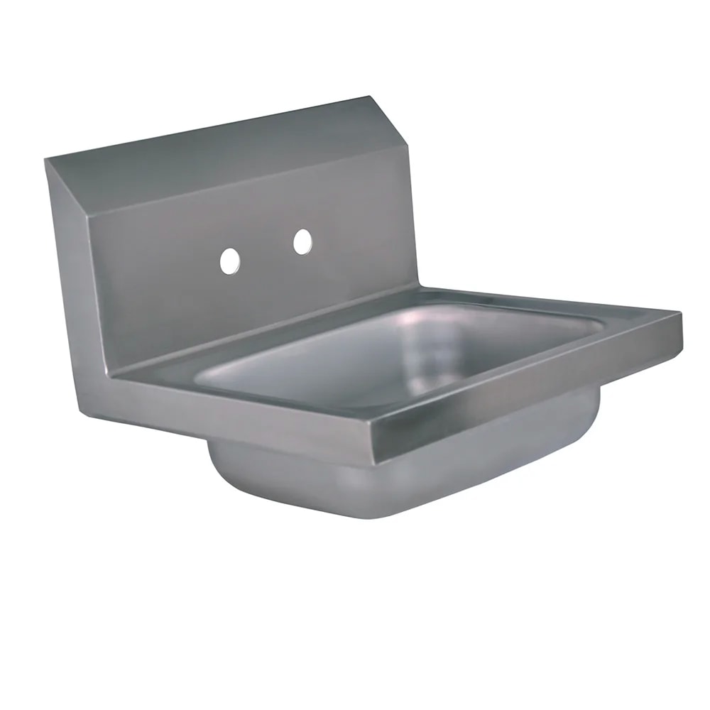 Splash Wall Mount Commercial Hand Sink w/ 14"L x 10"W x 5"D Bowl, Basket Drain (HS-14-10-5)