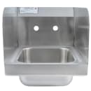Splash Wall Mount Commercial Hand Sink w/ 9"L x 11"W x 5"D Bowl, Side Splashes (HS-GF-SS-9-9-5) thumbnail 3