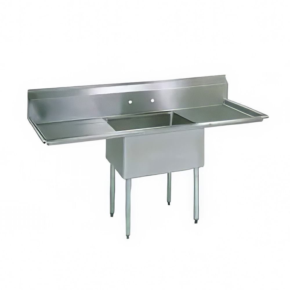 BK Resources BKS-1-1824-14-24T 66" 1 Compartment Sink w/ 18"L x 24"W Bowl, 14" Deep