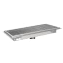 Splash Floor Trough w/ Subway Style Grating - 36"W x 12"D, Stainless Steel (TR1236) thumbnail 2