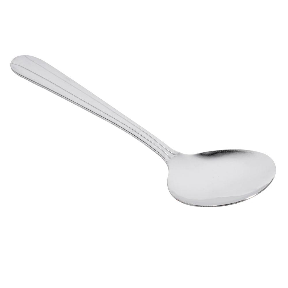 Winco 0001-04 6" Bouillon Spoon with 18/0 Stainless Grade, Dominion Pattern