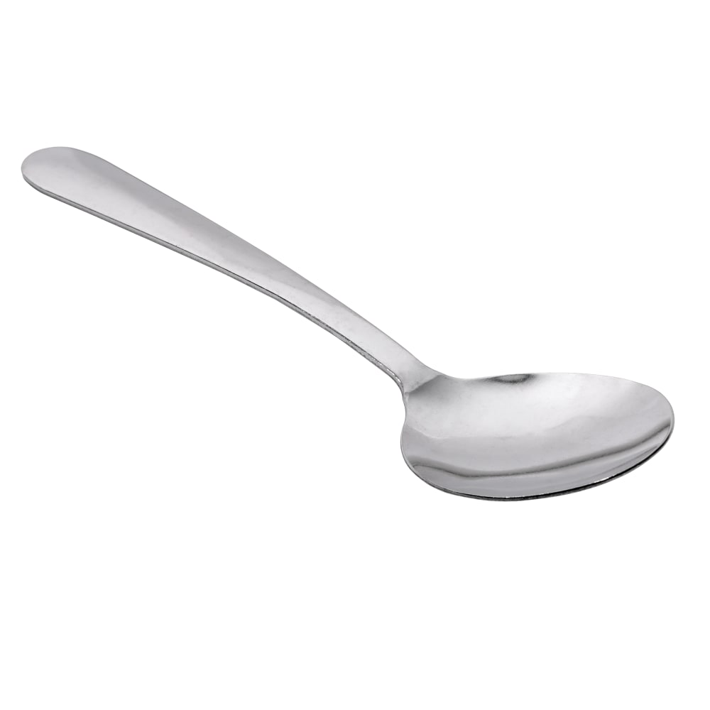 Winco 0002-04 6" Bouillon Spoon with 18/0 Stainless Grade, Windsor Pattern