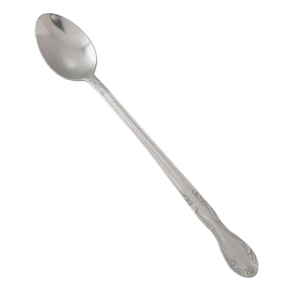 Winco 0004-02 8" Iced Tea Spoon with 18/0 Stainless Grade, Elegance Pattern