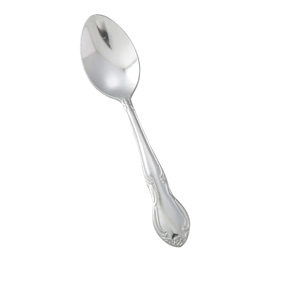 Winco 0004-09 4 1/2" Demitasse Spoon with 18/0 Stainless Grade, Elegance Pattern
