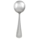 Winco 0005-04 6 1/8" Bouillon Spoon with 18/0 Stainless Grade, Dots Pattern thumbnail 4