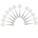 Winco 0005-04 6 1/8" Bouillon Spoon with 18/0 Stainless Grade, Dots Pattern thumbnail 7