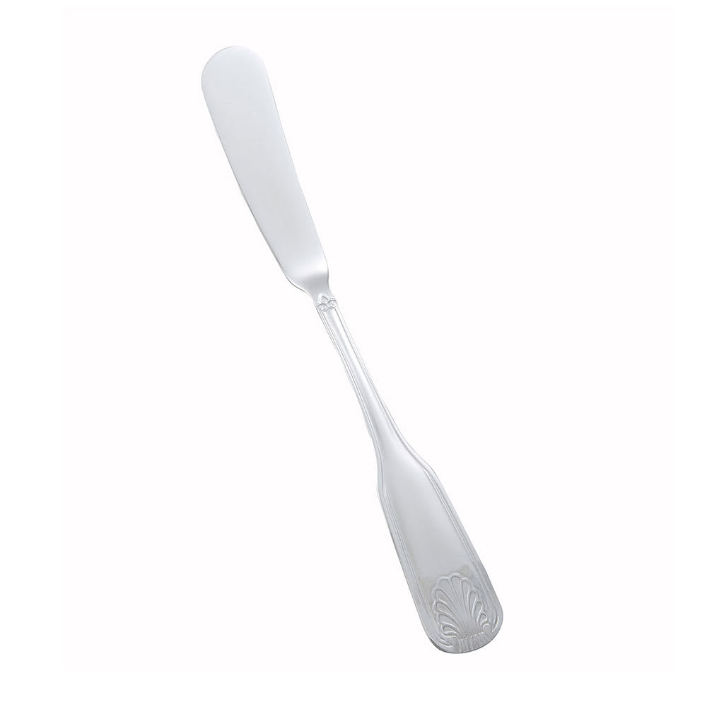 Winco 0006-12 7 1/16" Butter Knife with 18/0 Stainless Grade, Toulouse Pattern