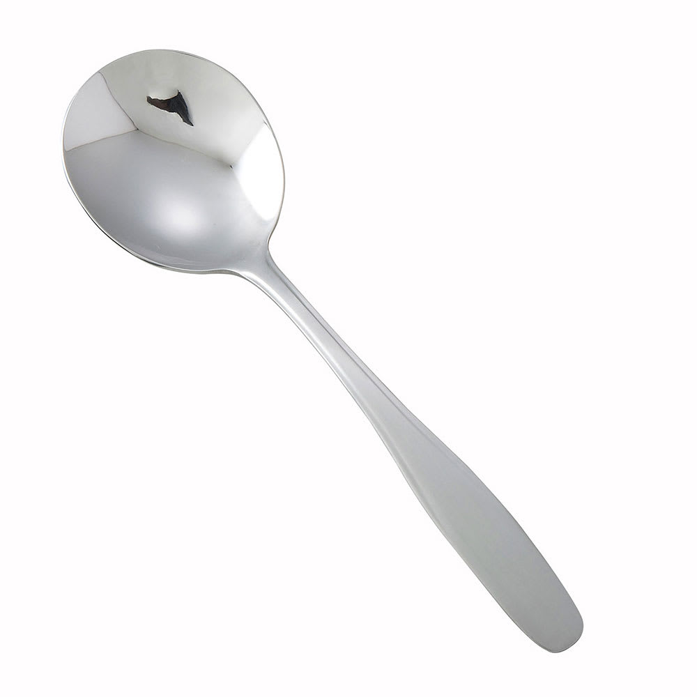 Winco 0008-04 6" Bouillon Spoon with 18/0 Stainless Grade, Manhattan Pattern