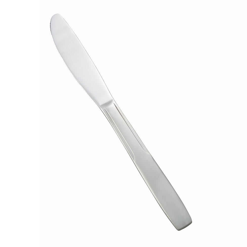 Winco 0008-08 8 1/8" Dinner Knife with 18/0 Stainless Grade, Manhattan Pattern