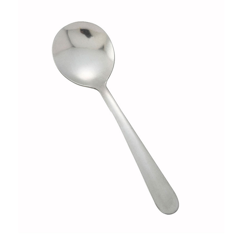 Winco 0012-04 5 7/8" Bouillon Spoon with 18/0 Stainless Grade, Windsor Pattern
