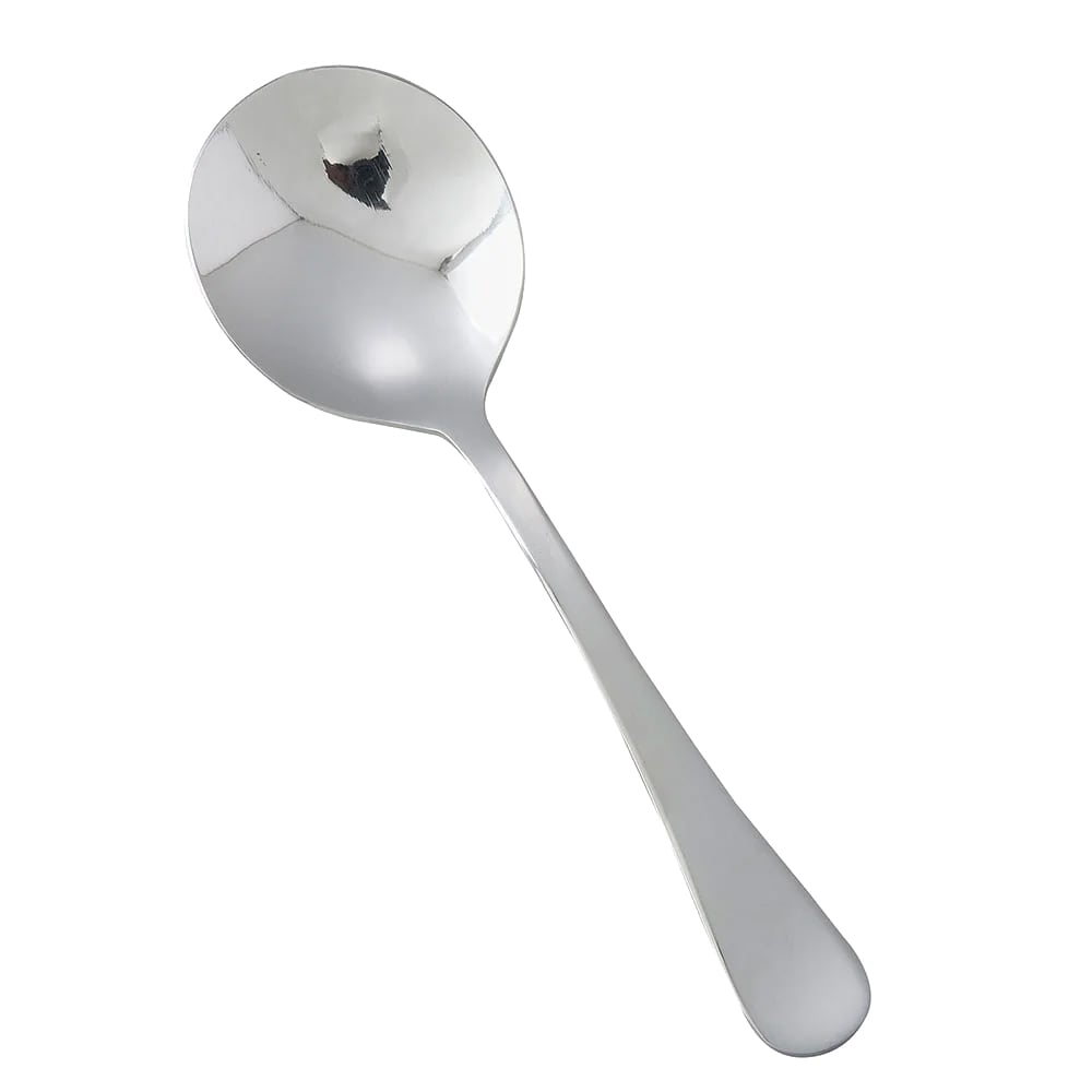 Winco 0026-04 5 7/8" Bouillon Spoon with 18/0 Stainless Grade, Elite Pattern