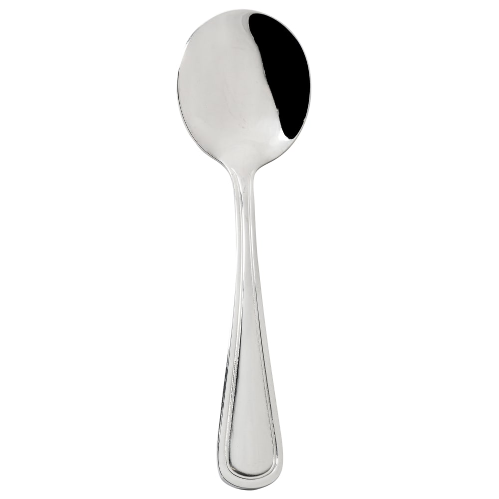 Winco 0030-04 5 7/8" Bouillon Spoon with 18/8 Stainless Grade, Shangarila Pattern